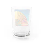 810aoの開運扇子 Water Glass :back