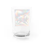 Friendly Faunaの躍動するたぬき Water Glass :back