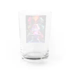 シロクマペンギンのドラゴンファイターガールwith竜の変身ヒーロー Water Glass :back