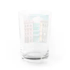 awawoのイタリアのカラフルな街並み Water Glass :back