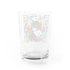 Sayuzu のステンドグラスの黒猫 Water Glass :back