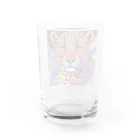 サイケデリックな世界のpsychedelicなヒョウ Water Glass :back