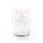 おふざけの元気はつらつ、社畜宇宙人 Water Glass :back