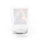 ilovefrogの宇宙の中に浮かぶベルツノガエル Water Glass :back