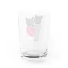 Parallel_merchの黒猫の親子 Water Glass :back