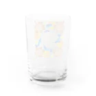 動物のいるデザインのイルカ-001-brown Water Glass :back