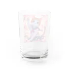 ParadigmStar　パラダイムスターの桜咲く華の学生猫 hana Water Glass :back