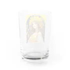 metaのミモザの花の妖精・精霊の少女の絵画 グラス反対面