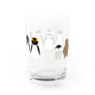 しろくま&ペンギン通信のペンギンたち、整列！ Water Glass :back