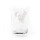 Hapirizeのパグりん Water Glass :back