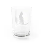 mamachanxxxの謎めいたモノクロねこ Water Glass :back