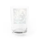 3匹の黒猫 ショップの水の女神と猫 Water Glass :back