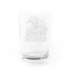 つるちゃんねる 生き物の不思議で芸術的なアヒル Water Glass :back