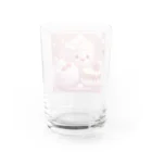 amxafukのふわふわマシュマロかわいいプリン Water Glass :back