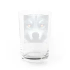 狼ショップの狼の視線、闇の中に Water Glass :back