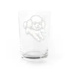 Tokyo_Doodleのもふもふアプリコット　トイプードル　みずあそび Water Glass :back