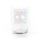 はまみるのライバル同士の猫 Water Glass :back