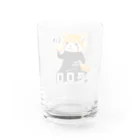 loveclonesのレッサーパンダ 0625 ZOOロゴ りんご大好き柄 Water Glass :back