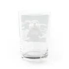 「動物ミリ屋」のカワウソのパーくん Water Glass :back