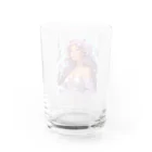 metaのライラックの花の妖精・精霊の少女の絵画 Water Glass :back