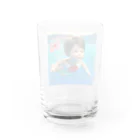 taka-kamikazeの遊泳する赤ちゃん日本代表 Water Glass :back