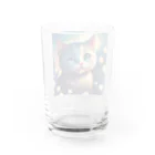 ai美女ショップのかわいい猫 Water Glass :back