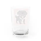 pug 89の黒パグ Water Glass :back