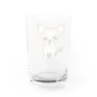 ai美女ショップのチワワのこてつ Water Glass :back