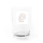 漫画風Tシャツのぶらうんふんど Water Glass :back