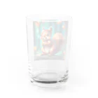 emi0215の可愛いリスのイラストグッズ Water Glass :back