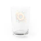 レベルUPのひまわり×ペリドット Water Glass :back