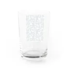 pug 89の犬　パグ　ロゴ　 Water Glass :back