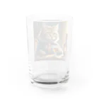 飲酒ちゃんの酒が好きな猫（社長） Water Glass :back