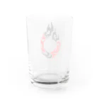 ファンシーTシャツ屋のクールなトライバル炎のタトゥーデザイン Water Glass :back