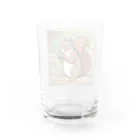 mari0909のユーモアたっぷりの可愛らしいリス Water Glass :back
