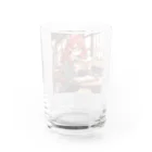 プリンゴブリンの赤毛の読書メガネさん Water Glass :back