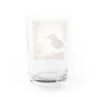 ミロク工房の落ち葉とシマエナガ Water Glass :back