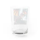 rian14の滝のそばで涼んでいる龍 Water Glass :back