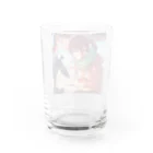 aoicanonの雪の結晶を研究する女性 Water Glass :back