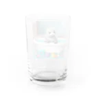キャリーのお風呂場のゴマアザラシの赤ちゃん Water Glass :back