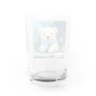 りんりんの可愛いシロクマちゃんショップ　かわいいよ！のしろくまちゃん Water Glass :back