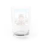 redpanda_pandaのエッフェル塔と猫ちゃん Water Glass :back