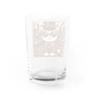 kickchopmanのスチームパンクなゴーグル猫ちゃん Water Glass :back