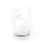 五木武利@楽して生きるの雪と雀 Water Glass :back