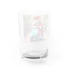 キャリーの子猫のピザ配達員 Water Glass :back