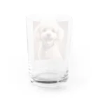 siawasejikanの素敵な笑顔のプードル Water Glass :back