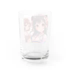 推しの美少女とアイドルの和服が似合う美人姉妹 Water Glass :back