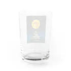 赤い鳥居の満月と岐阜城 Water Glass :back