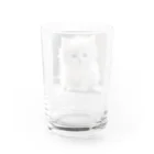 SkyBlueのキュートな子猫 Water Glass :back