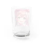 asanonnのリボン付きヘッドバンドな女の子 Water Glass :back